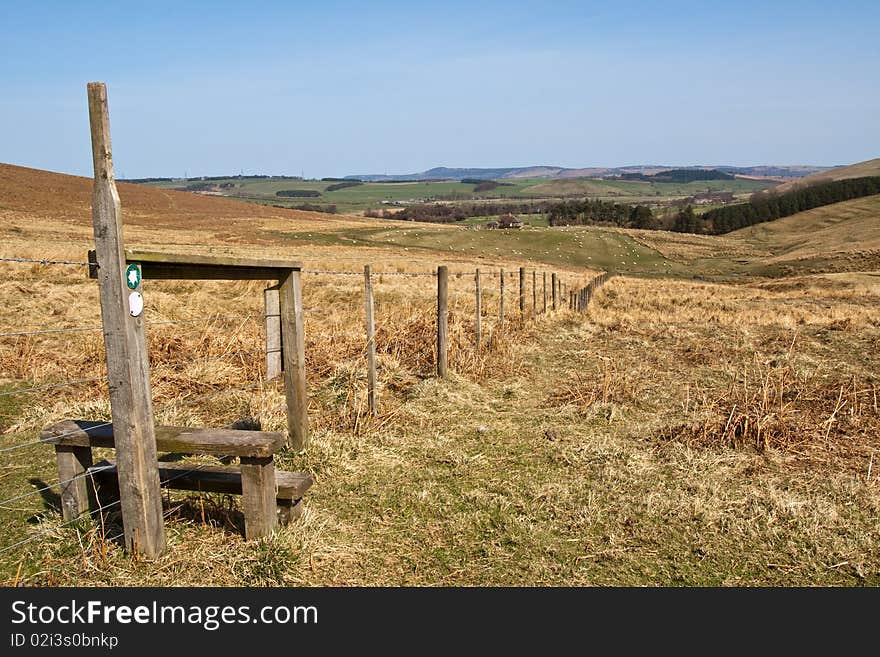 Stile in Northumbrian Landscape