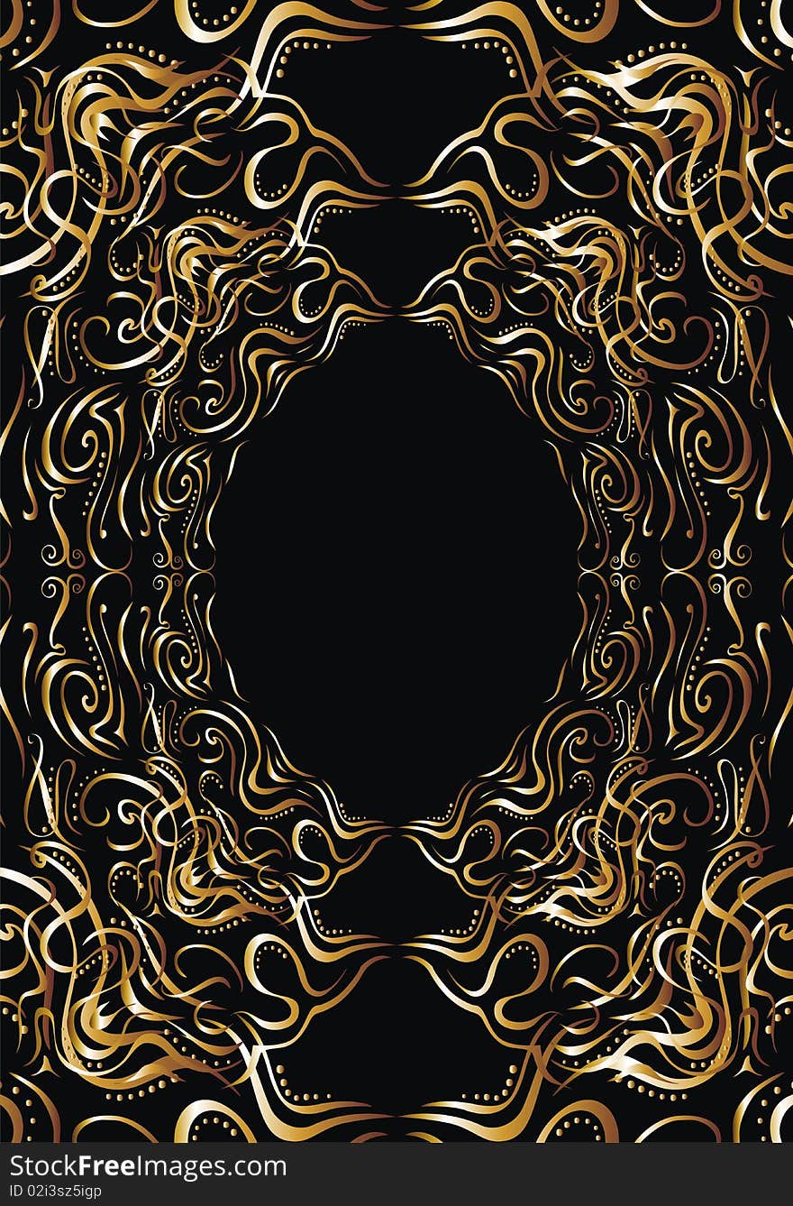 Black and gold background