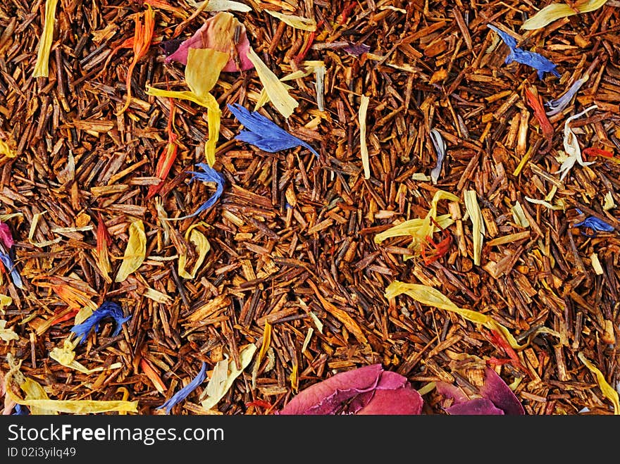 Roibush Tea With A Flowers