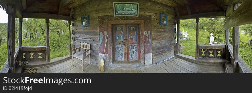 Poienile, traditional church of northern Romania. Poienile, traditional church of northern Romania