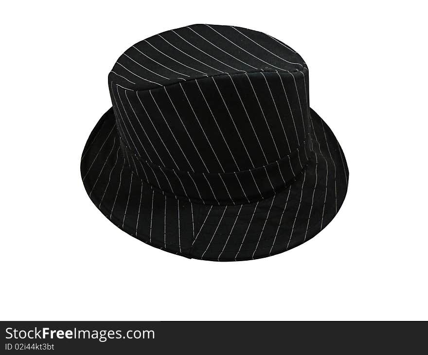 Classic hat black and white pinstriped. Classic hat black and white pinstriped