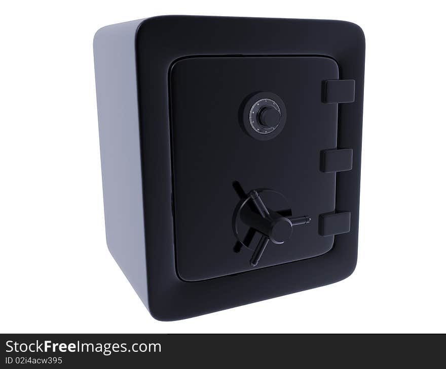 3d rendering of a safe