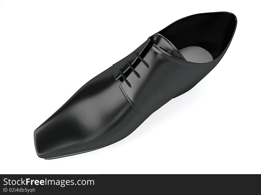 Man s black shoe