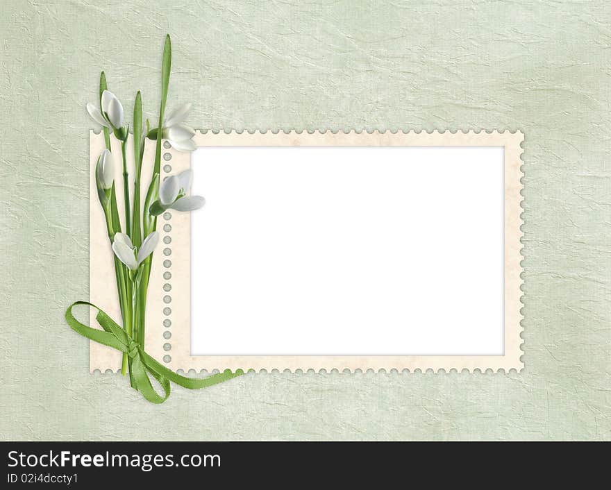 Card For The Holiday  With Flowers