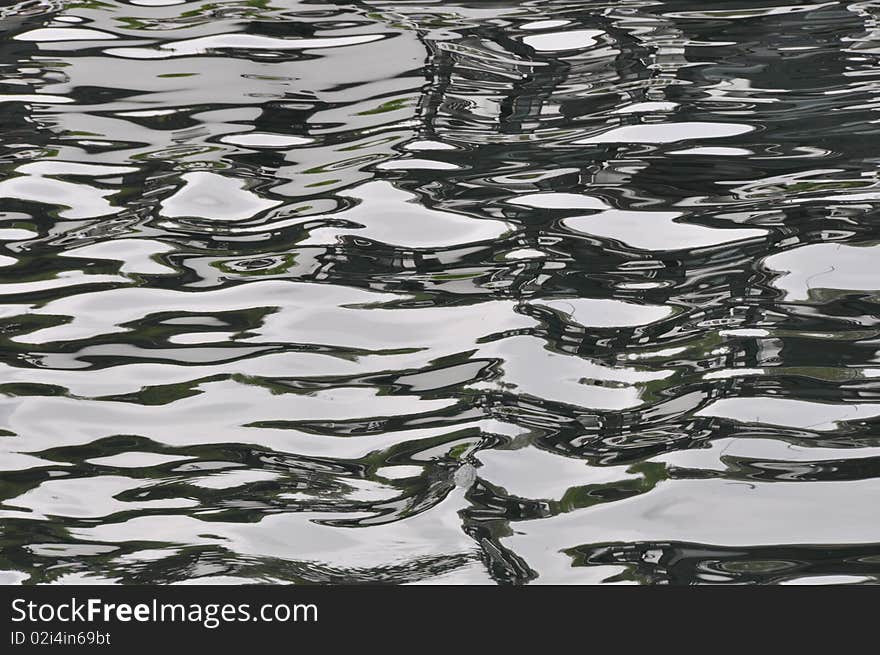 Dark water surface with waves