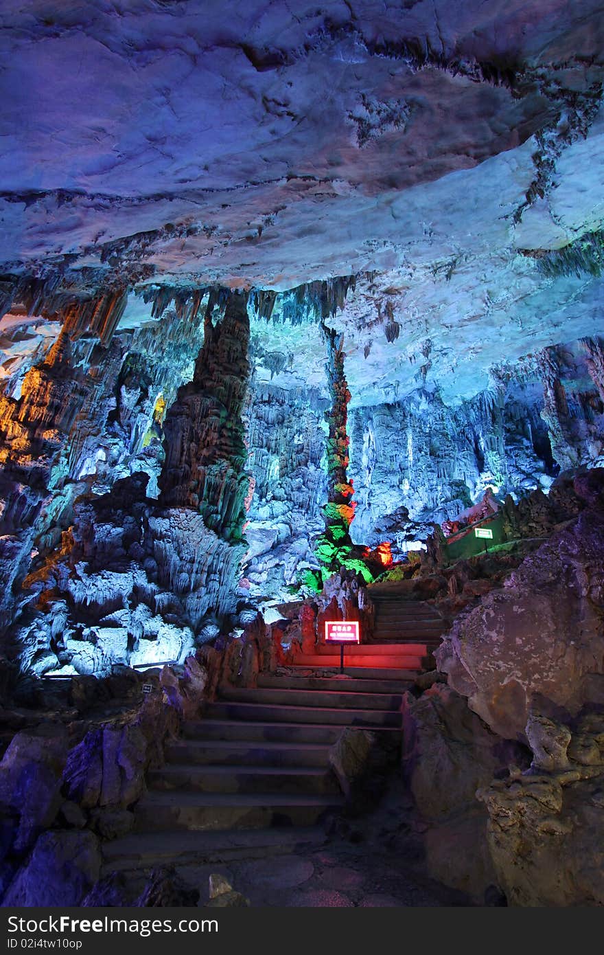 Reed flute cave guilin guangxi china