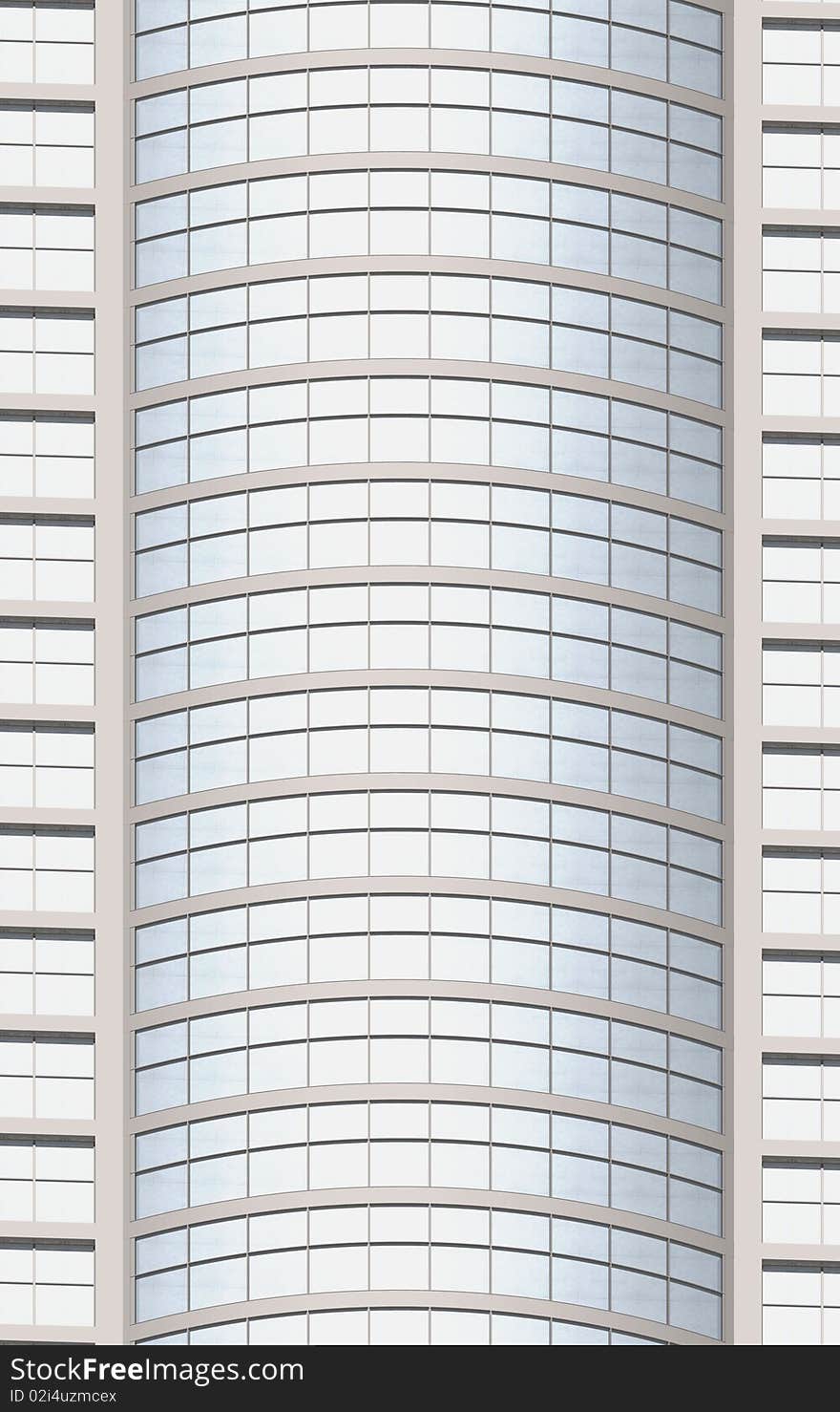 Wall Of A Modern Building (3D).