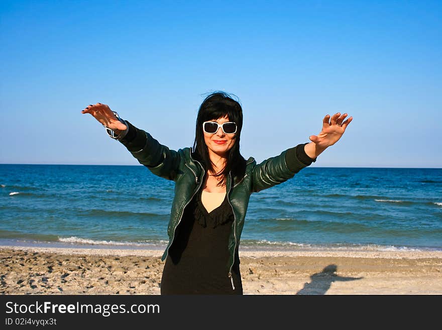 Woman getting ready to hug someone