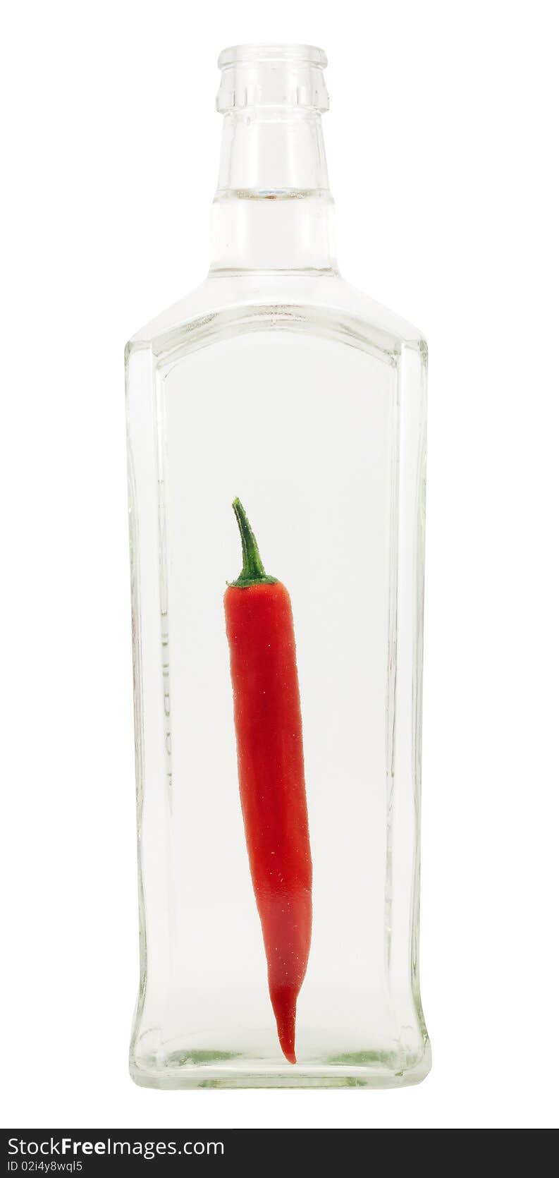 Chili pepper inside the bottle