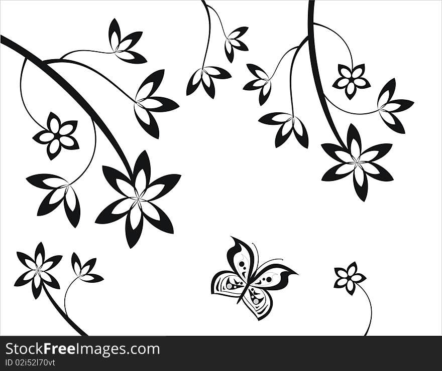 Flowers Seamless Repeat Pattern Vector Illustration. Flowers Seamless Repeat Pattern Vector Illustration