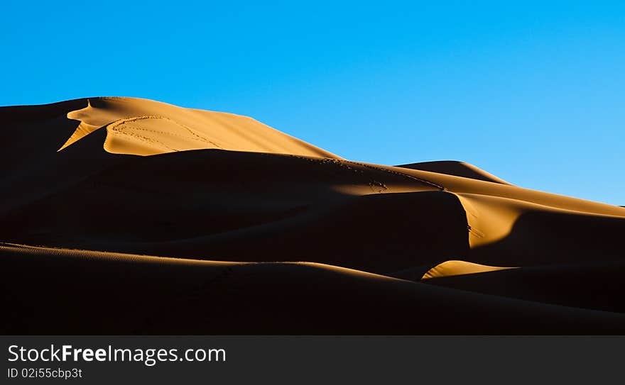 Algeria Sahara dune sunset landscape