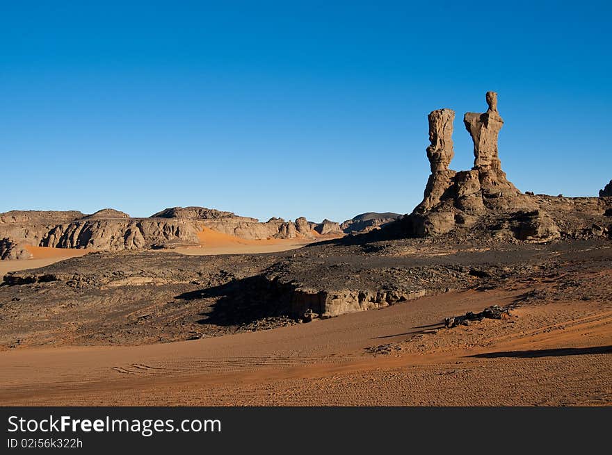 Algeria Sahara Mountains Landscape