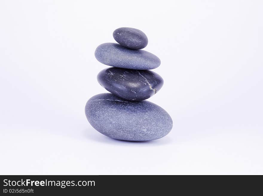 A tower made with grey stones. A tower made with grey stones