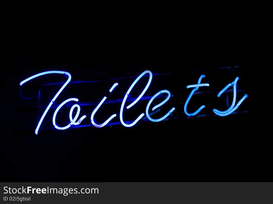 Toilets neon sign