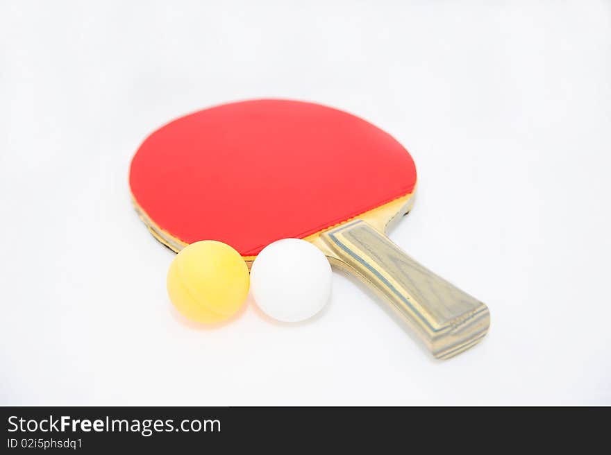 The Table Tennis Bat And Ball