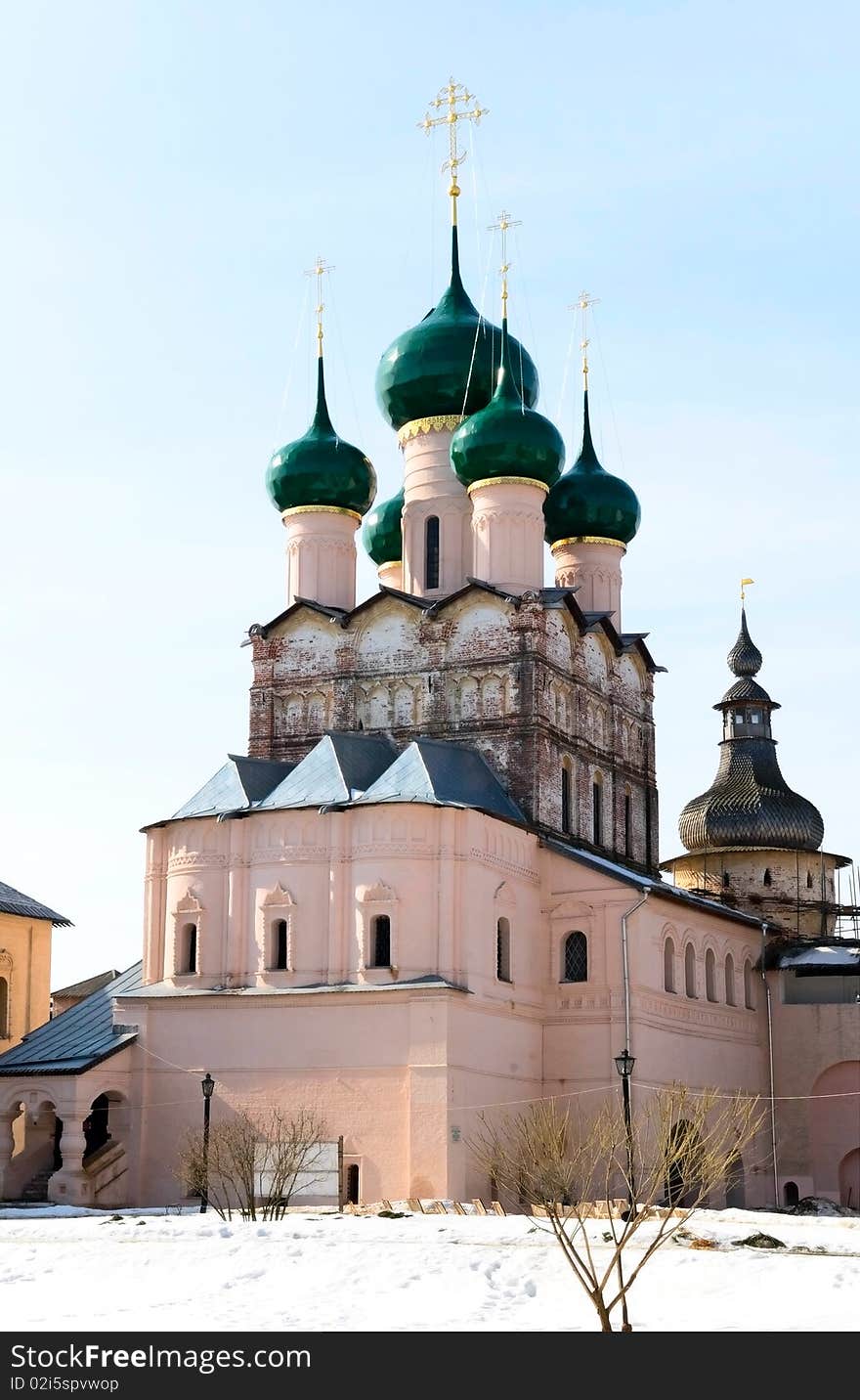 The church inside Rostov Kremlin, Russia. The church inside Rostov Kremlin, Russia