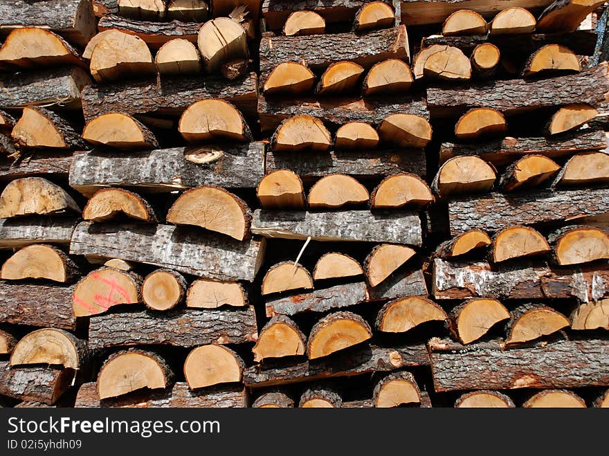 Pile of chopped fire-wood. Pile of chopped fire-wood