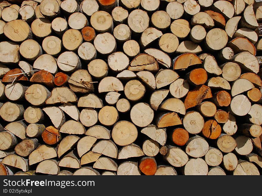 Pile of chopped fire-wood. Pile of chopped fire-wood