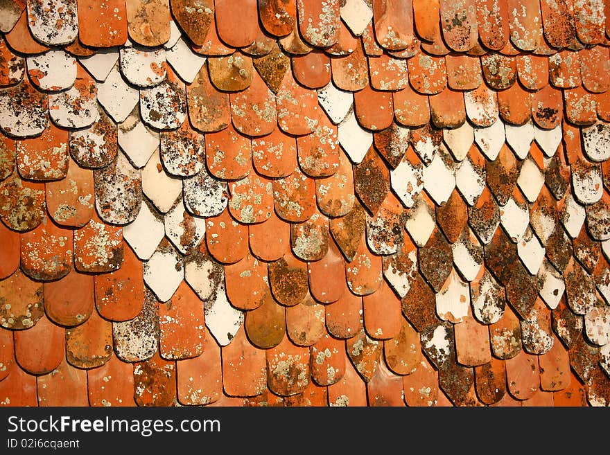 Tiles texture from a saxon fortified church in Transylvania