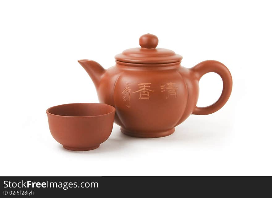 Chinese teapot and cup