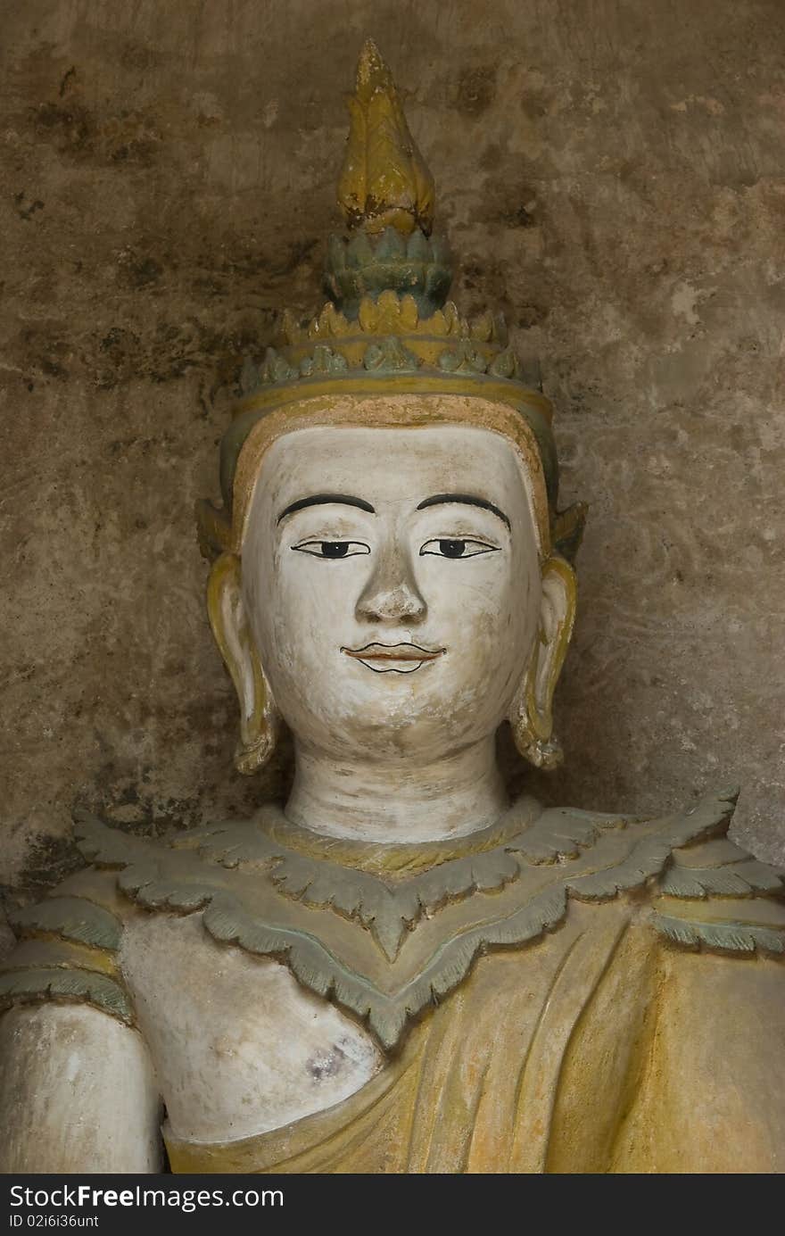 Statue of holy white Buddha