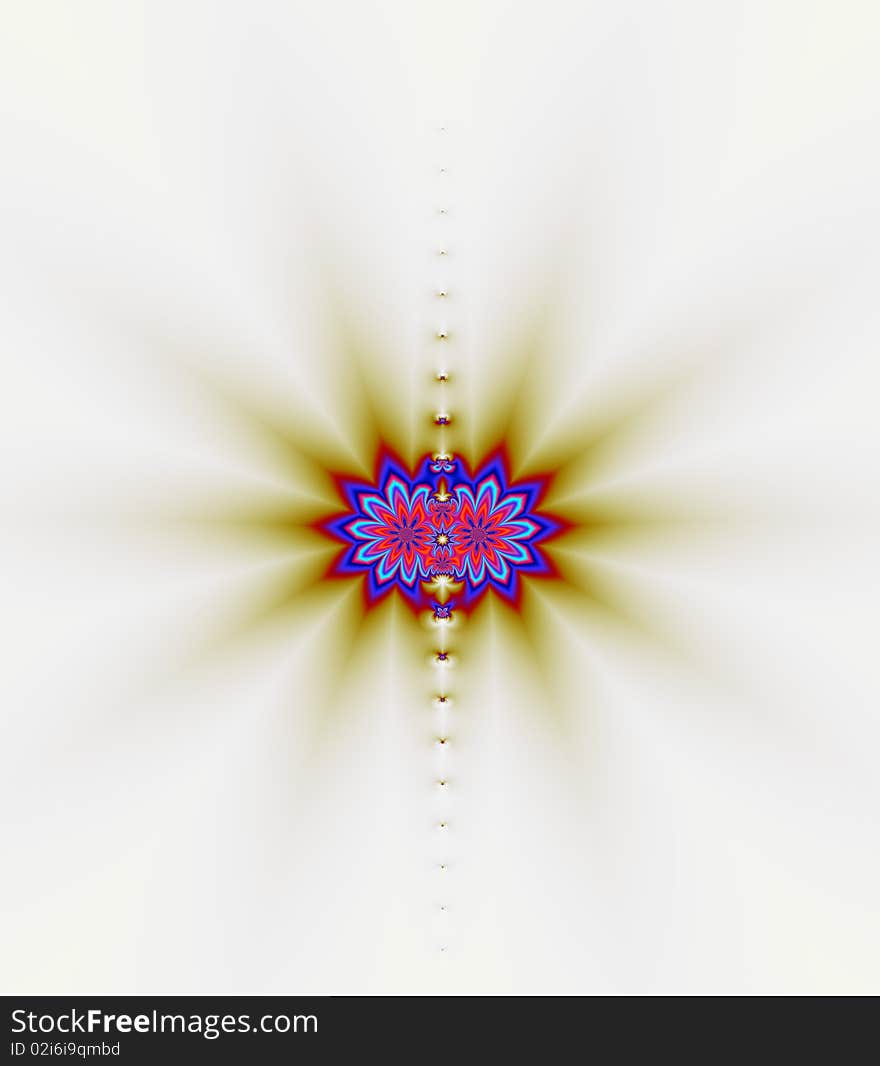 The bright stylised flowers on a light background. On a background there are beams more darkly a background. The bright stylised flowers on a light background. On a background there are beams more darkly a background.