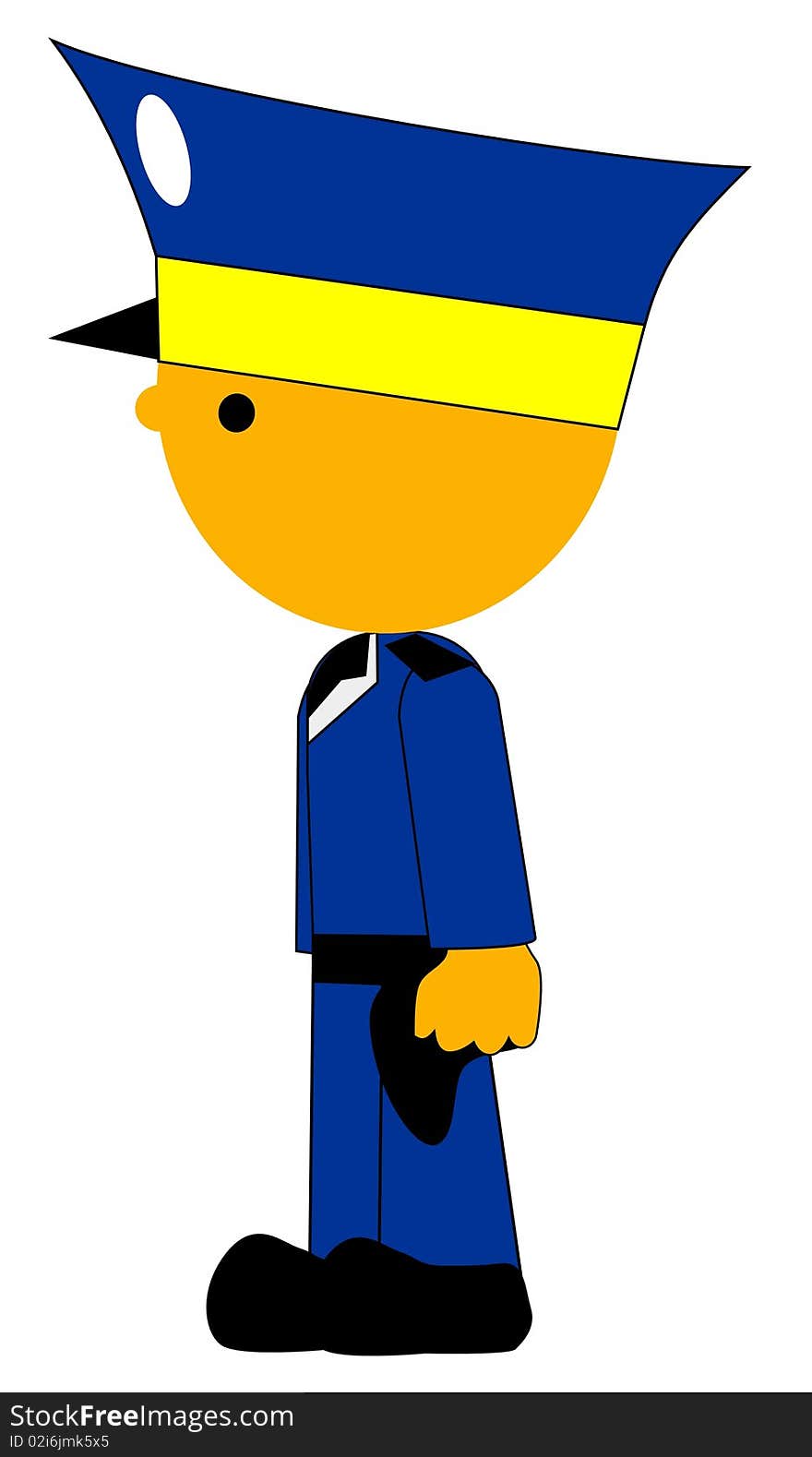 Vector colored illustration of policeman