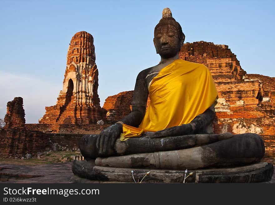 The Buddha of Wat Mahathat, Ayutthaya Thailand