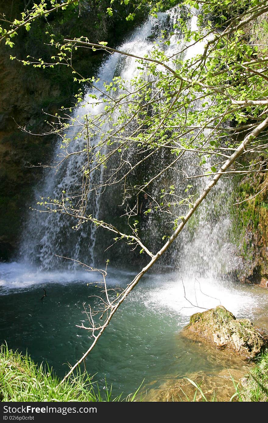 Lisine waterfall, Serbian nature, central Serbia