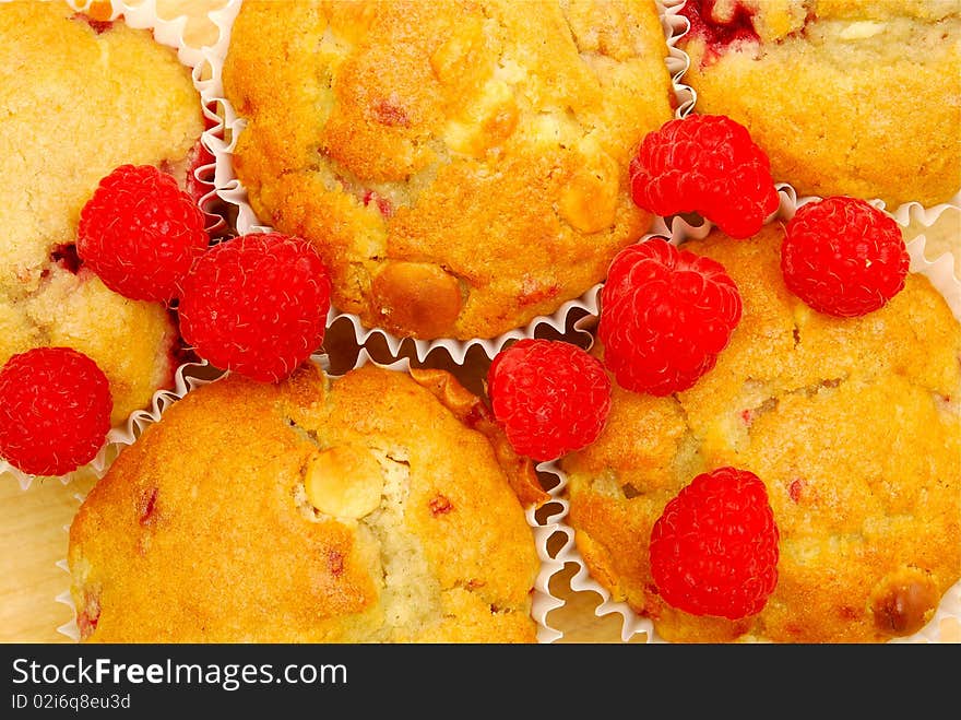 Background Of Raspberry Muffins