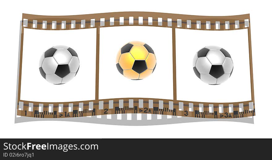 Film With 3d Soccer Balls