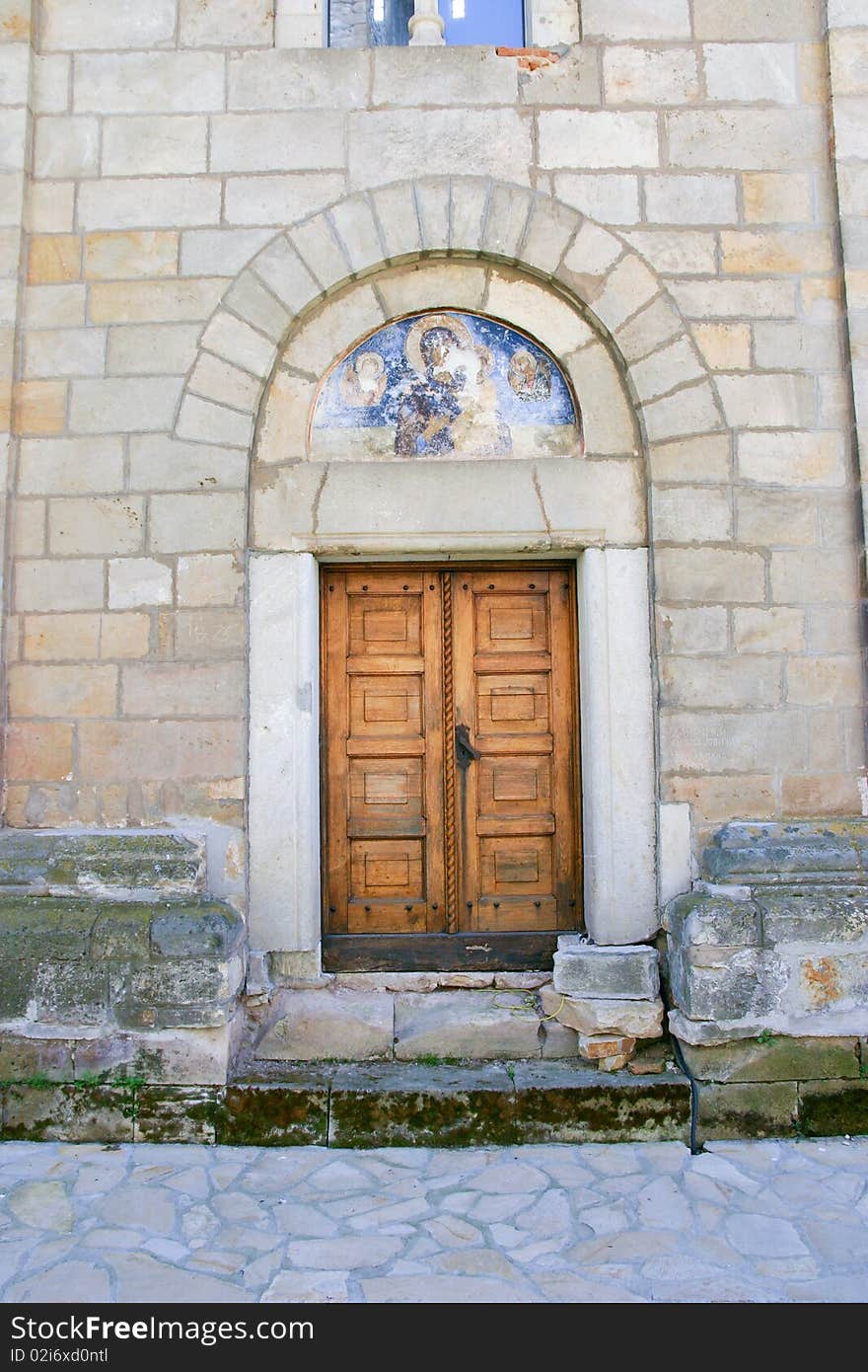 Serbian orthodox monastery door