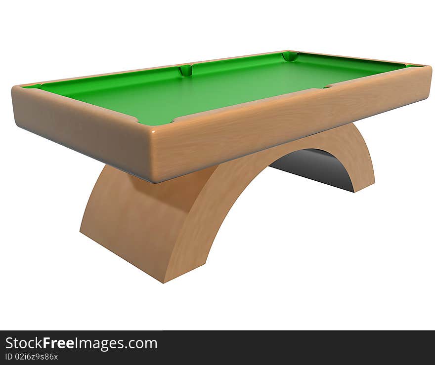 Wood table for playing pool or snooker. Wood table for playing pool or snooker