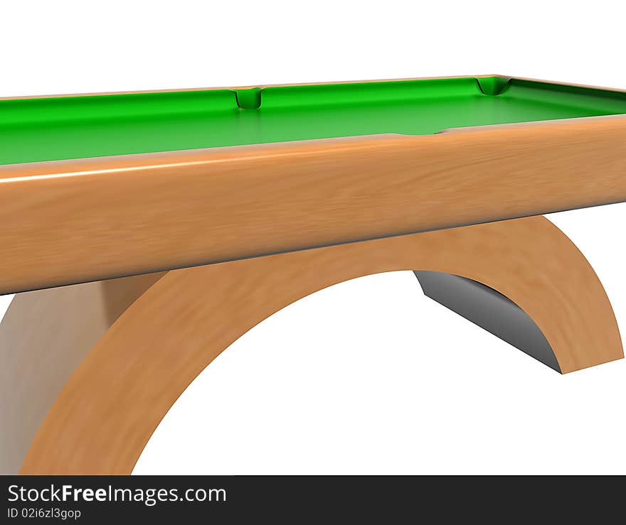 Wood table for playing pool or snooker. Wood table for playing pool or snooker