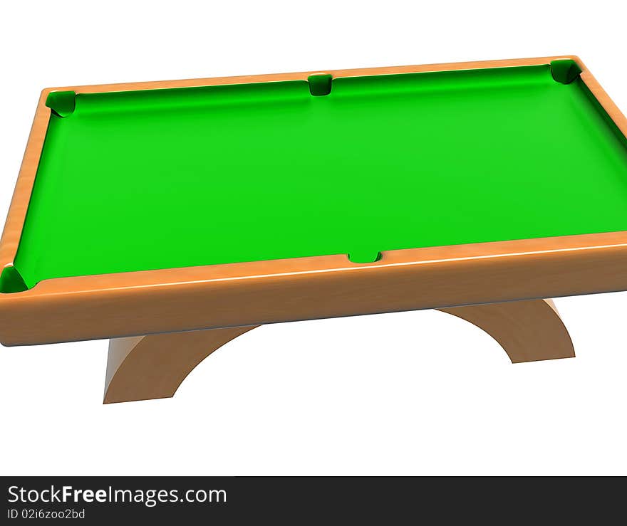 Wood table for playing pool or snooker. Wood table for playing pool or snooker