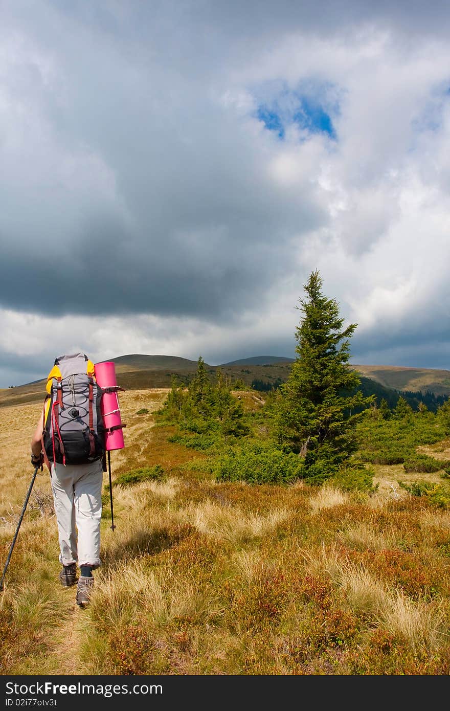 Hiking in the Carpathian mountains