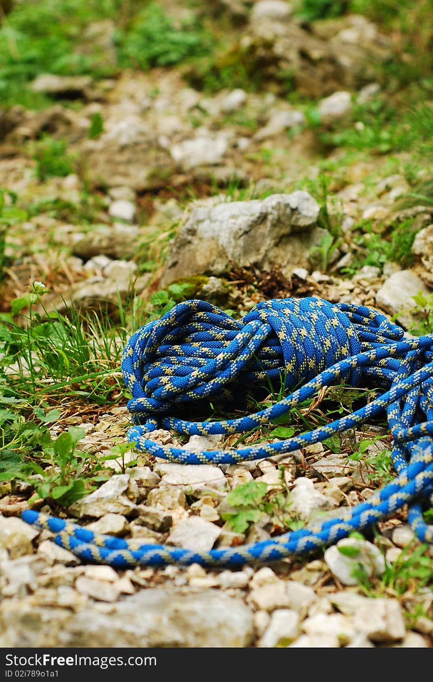 Blue Climbing Rope