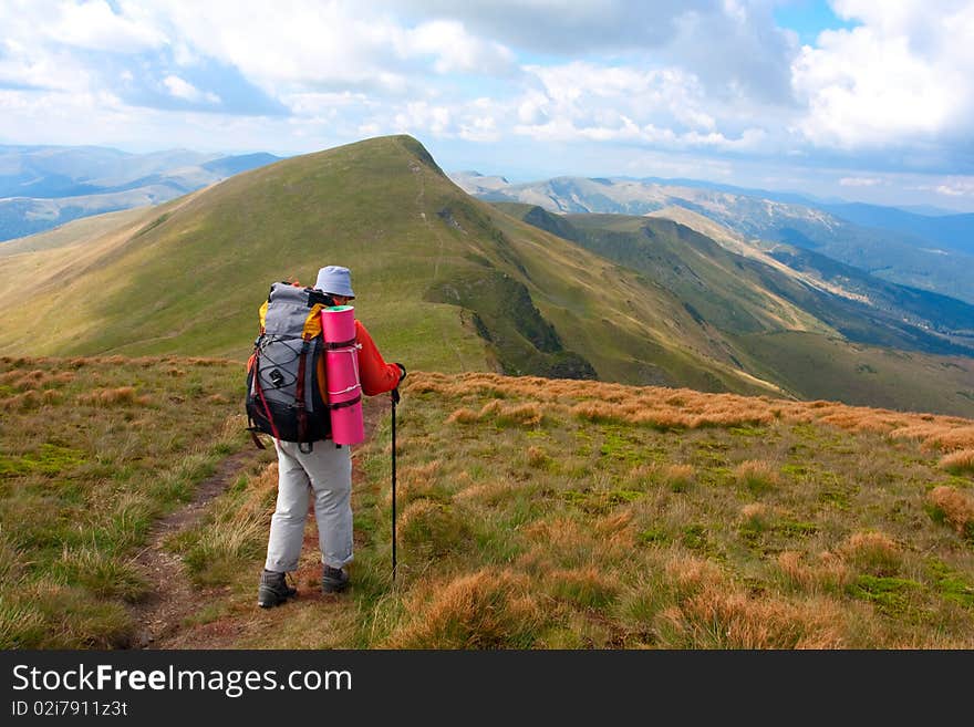 Hiking in the Carpathian mountains