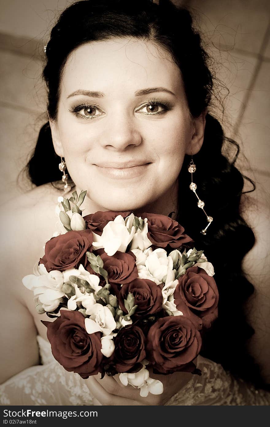 Bride on her wedding day