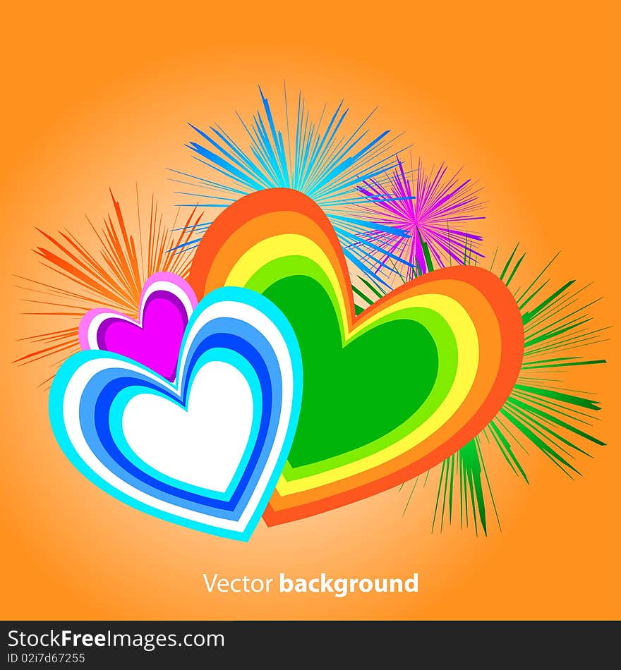 Heart colored on white background. Heart colored on white background