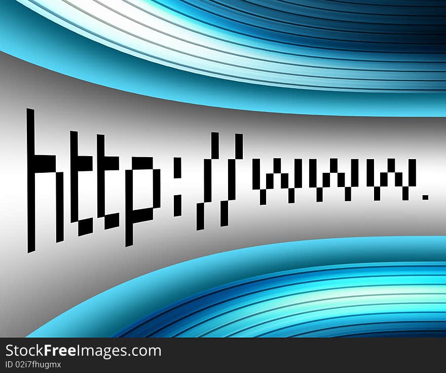 Internet address on blue dynamic surface, Internet background. Internet address on blue dynamic surface, Internet background.