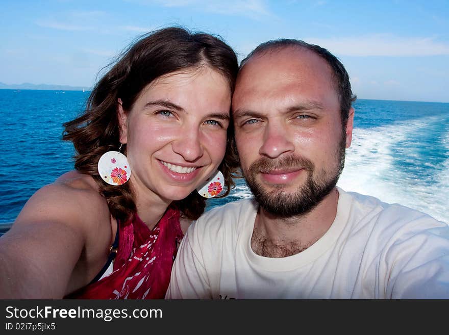 Young couple at the beach