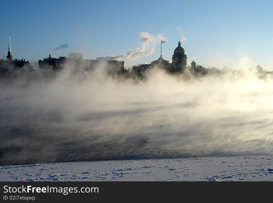 Winter Saint - Petersburg city in Russia. Winter Saint - Petersburg city in Russia