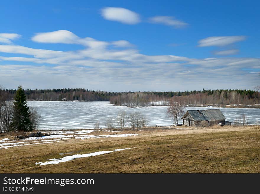 Old Homestead in the spring.