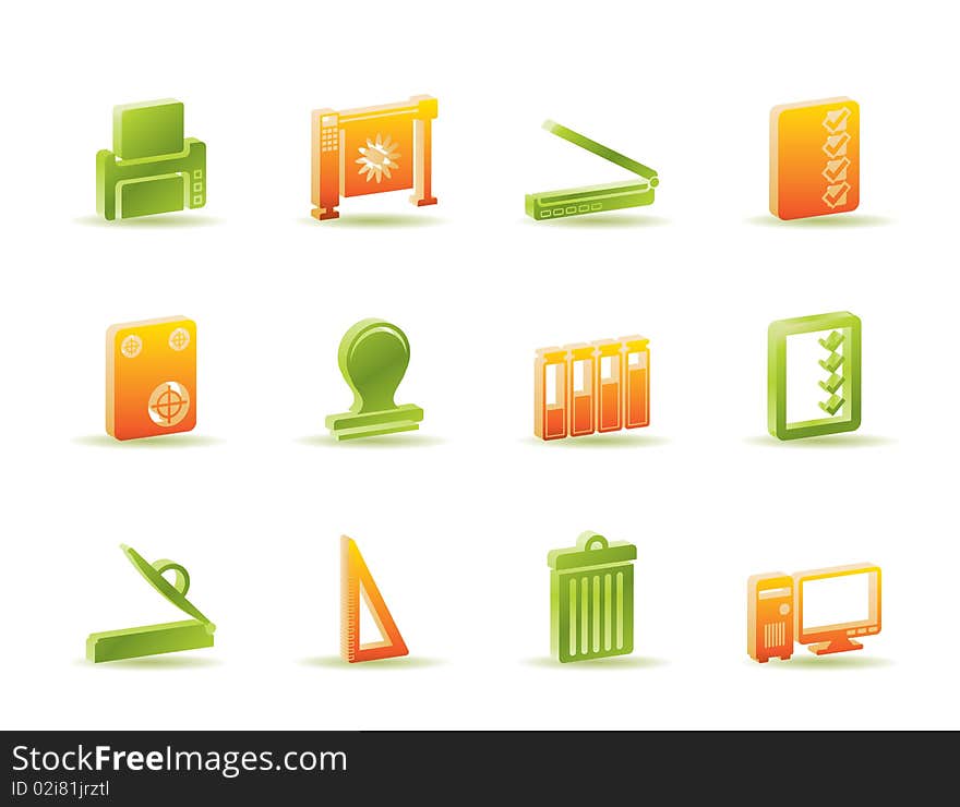 Print industry Icons - Vector icon set