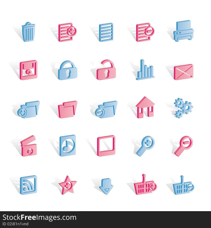 25 Detailed Internet Icons - Vector Icon Set