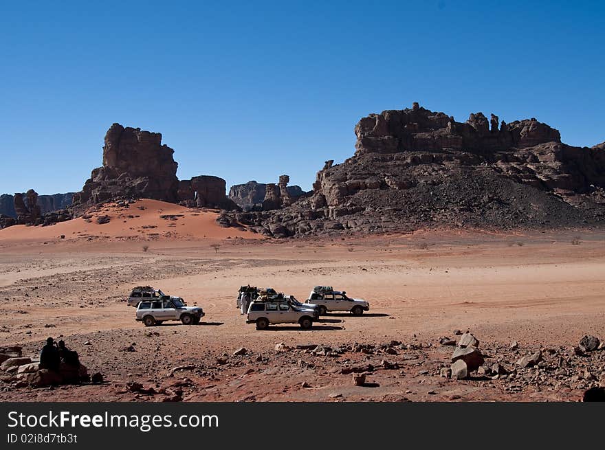 Strange mountain in Sahara desert. Strange mountain in Sahara desert