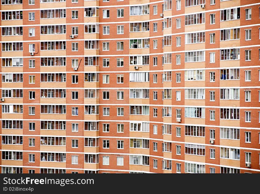 New red brick buildings in the Moscow area. New red brick buildings in the Moscow area