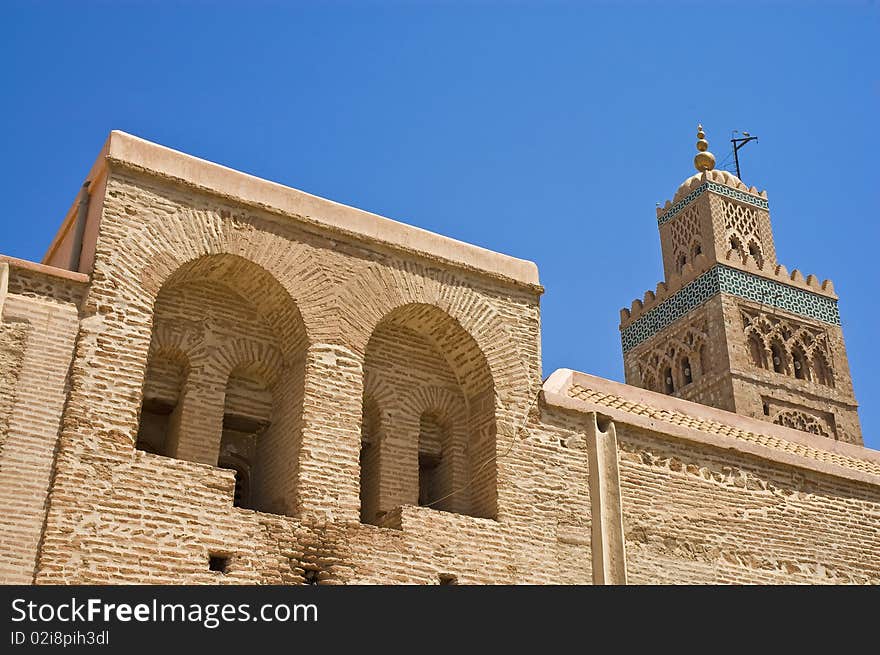 Koutoubia, the largest mosque in Marrakech, Morocco. Koutoubia, the largest mosque in Marrakech, Morocco