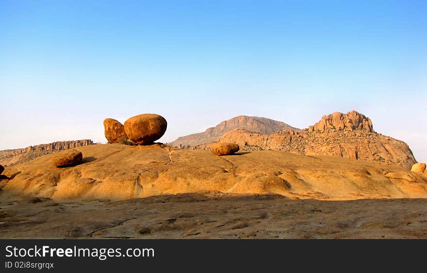 Rocky landscape in Erongo Mountains, Namibia